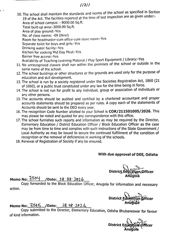 Recognition Certificate Page 2